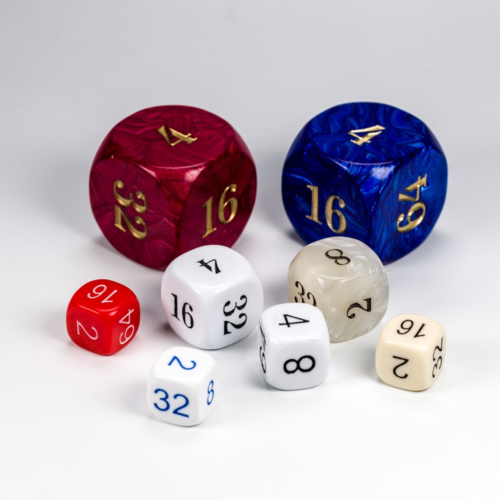Opaque Doubling Dice